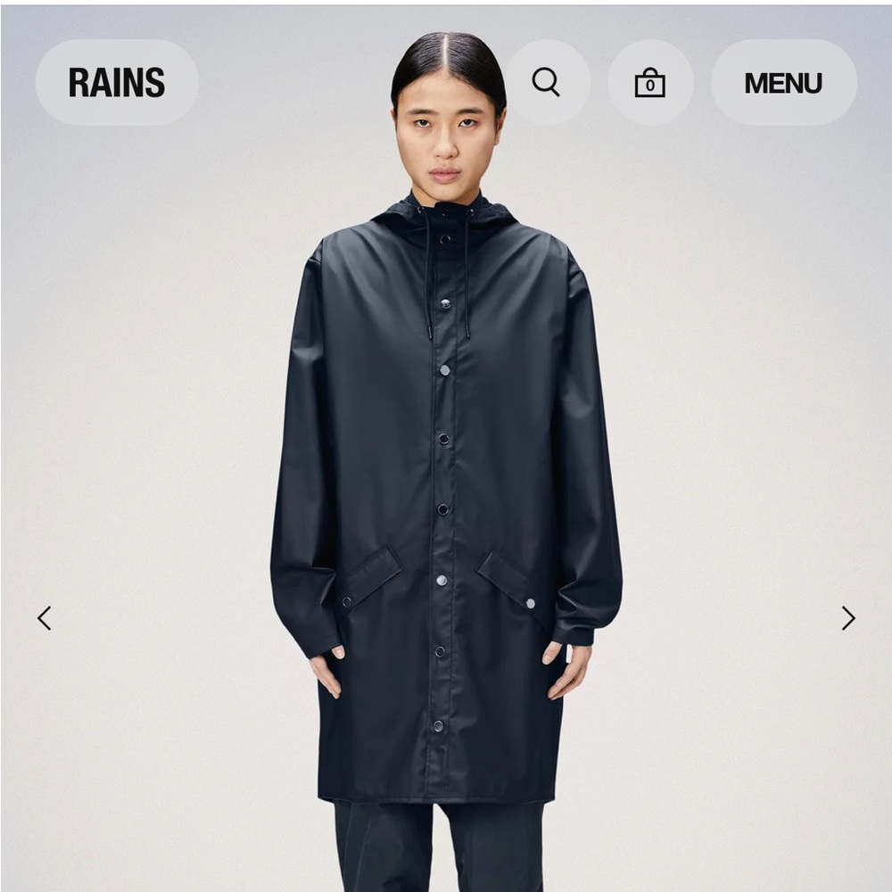 Rains Womens Ling Rain Jacket XXS Navy